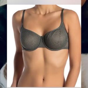 DKNY lace unlined Demi bra with underwires size 36B